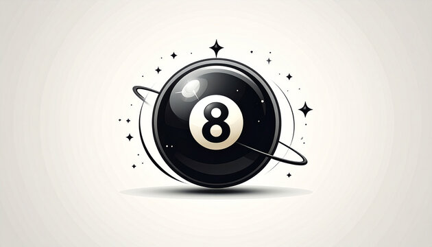 Glossy Eight Ball Illustration