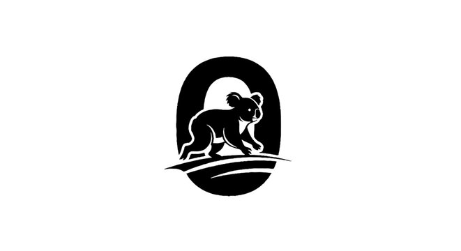 Silhouette of a ram head in circular frame.