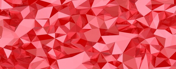 Naklejka premium Modern abstract geometric pattern with shades of red for texture background.