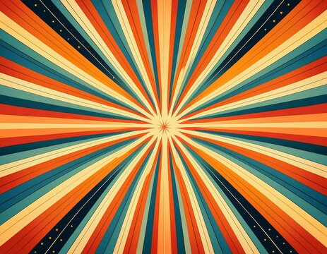 seamless retro midcentury starburst pattern abstract geometric atomic age background