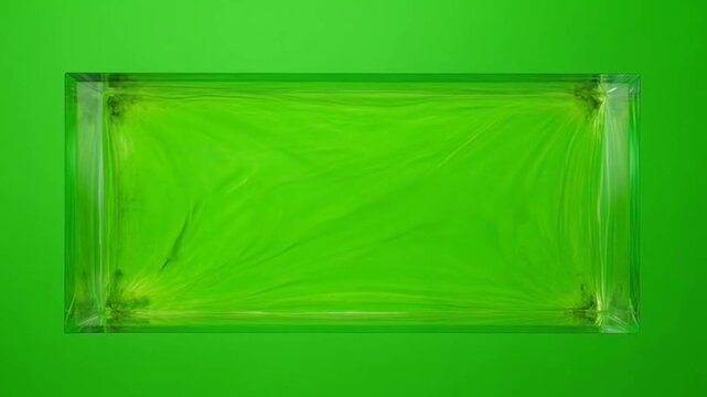 Green screen background with wrinkled transparent plastic wrap texture overlay.