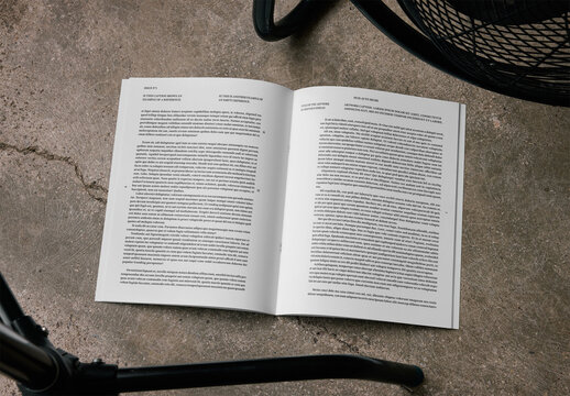 Mockup Of Customizable Open Magazine