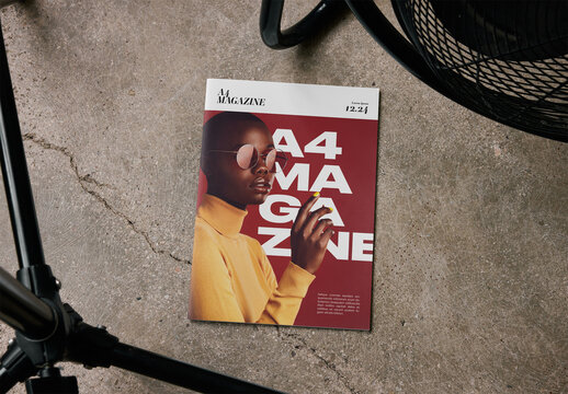 Mockup Of Customized A4 Magazine