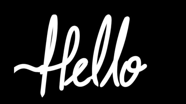 Hello lattering looping illustrator 