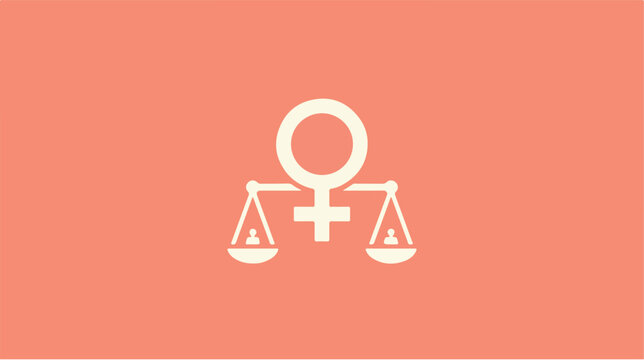 Female symbol with balance scales.