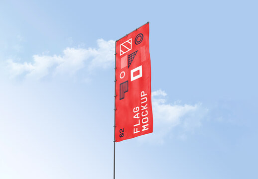 Single Flag Mockup
