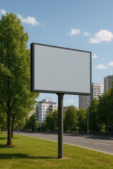Fototapeta premium Blank billboard in urban environment