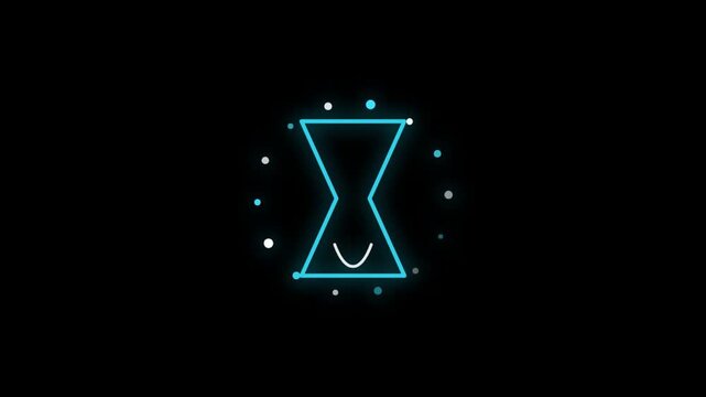 Wave tunnel loading animation with nested luminous curves moving forward