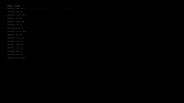 A motion graphic display of various timecodes and data values on a dark background, suitable for broadcast or digital media projects.
