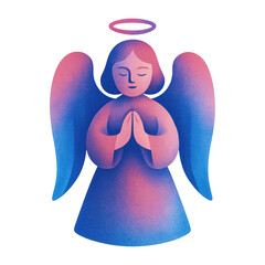 Obraz premium PNG Colorful serene angel illustration