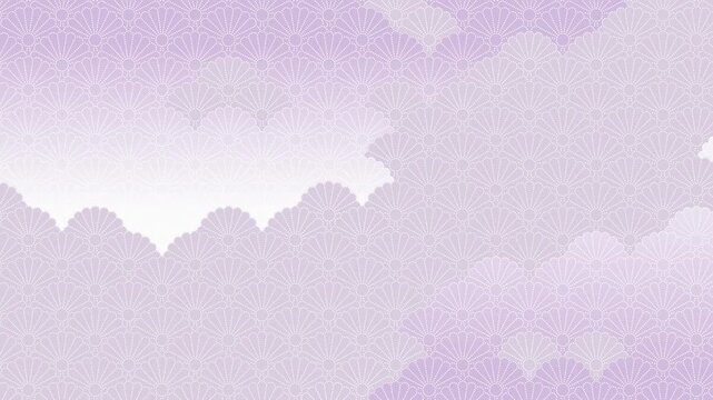 日本の伝統紋様。菊青海波のイラスト動画。