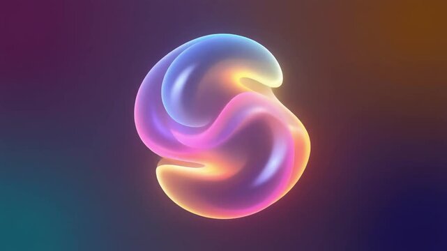 Soft red digital sphere with smooth flowing gradient motion. Bright abstract orb animation with minimal style and seamless loop 4k new