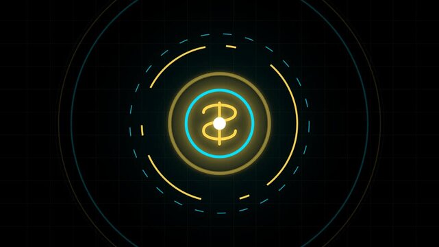 Tokenized Coin Vault Neon Secure Digital Payment Animation