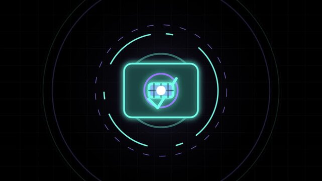 Two Factor Payment Code Neon Secure Digital Payment Animation
