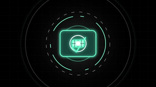 Escrow Safe Check Neon Secure Digital Payment Animation
