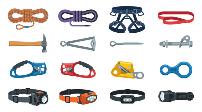 Climbing Equipment Gear Collection.
