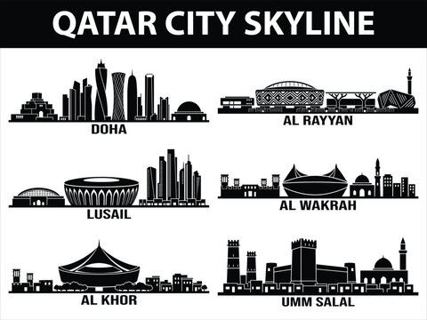 Doha Al Rayyan Lusail Al Wakrah Al Khor Umm Salal Qatar city skylines