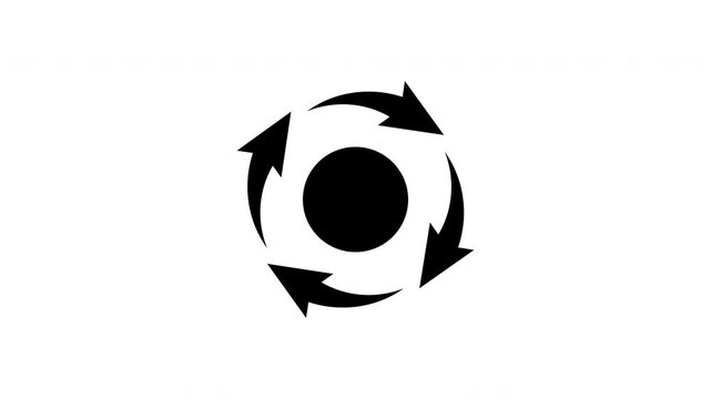 Recycling Arrows Circle Icon. Sustainability, Environmental Conservation, And Waste Management Symbol. Eco-Friendly Practices