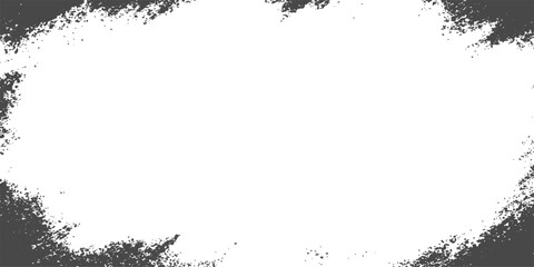 Obraz premium Abstract Paint Splatter Frame: A dramatic and textured frame created by white paint splatters against a dark, grungy background, offering a dynamic and artistic border for design elements.