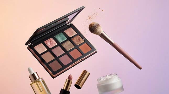 Makeup products for beauty and cosmetics.