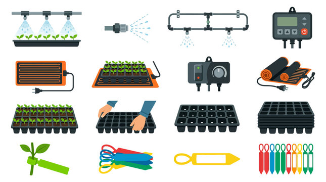 Indoor gardening system components.