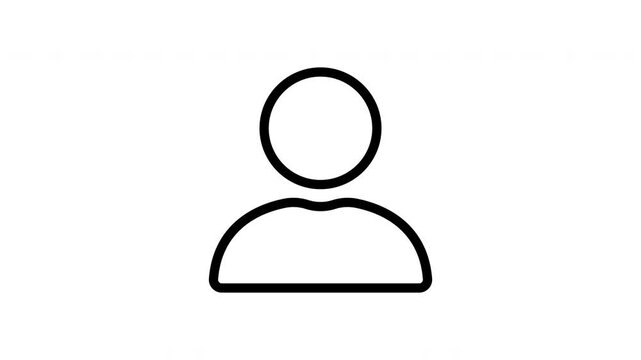 User Profile Avatar Animated Icon With Alpha Channel. Generic User Representation Motion Graphic. Ideal For Social Media, Account Management, And Online Identity
