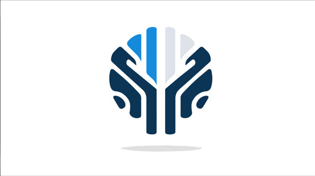 Abstract modern blue logo design