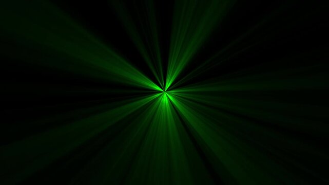 Light ray stock animation video concept. black background litter, shiny, bright, flare footage Isolated green light rays animation. Shine or sun effect on white cc light ray animation