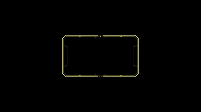 Universal Technology Line and frame Video overlay Futuristic HUD Head up display interface template with basic geometry line element. Universal Technology Line and frame Video overlay futuristic