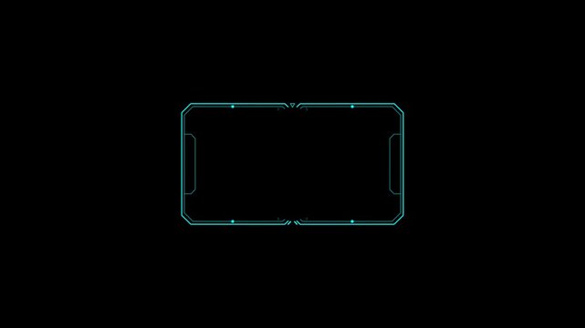 Universal Technology Line and frame Video overlay Futuristic HUD Head up display interface template with basic geometry line element. Universal Technology Line and frame Video overlay futuristic