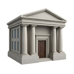 Obraz premium Neoclassical building front view 3D render