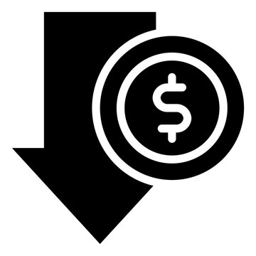  money decrease Glyph Icon