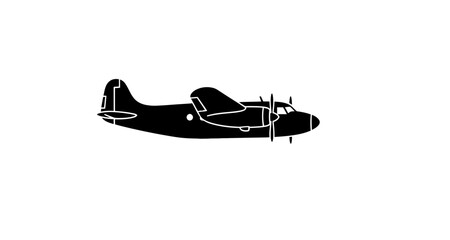 Airplane silhouette on transparent background © Jahan