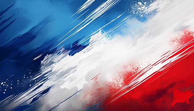 abstract sports background with red white and blue grunge brushes texture for banner or poster design