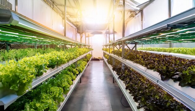 vertical farming and hydroponic agriculture technology for sustainable food production