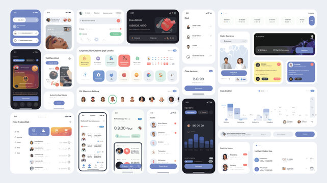 Modern UI UX Design Kit for Mobile App Development