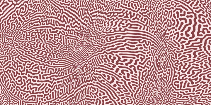Organic pattern background, abstract lines of fingerprint texture. Vector wavy irregular bacteria shape in organic pattern background