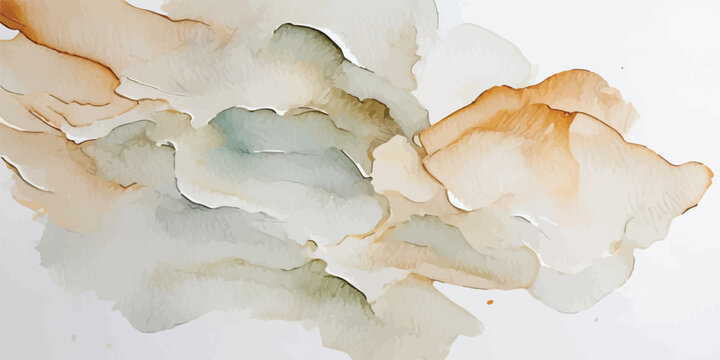 Abstract watercolor ink flow background in warm beige and cool sage green with watercolor abstract background backdrop minimalist contemporary creative illustration delicate aesthetic