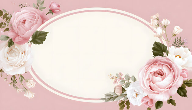 Bingkai Floral Pink yang Indah