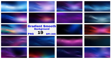 abstract smooth gradient backgrounds with dark blue and purple isolated on transparent background © Annanbo
