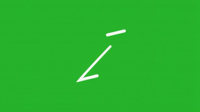 diagonal arrows animation on green screen background for video editing and motion graphics