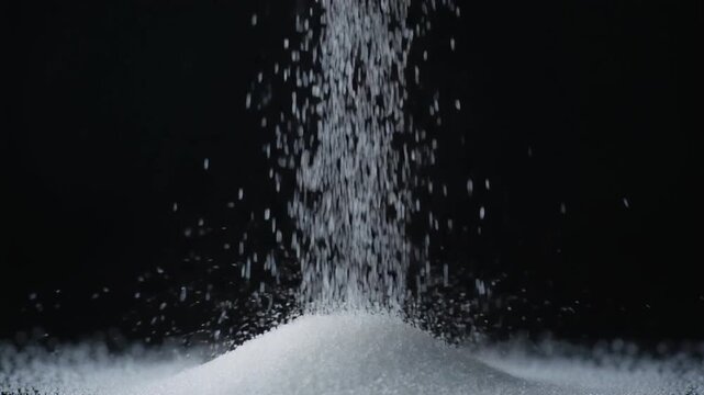 falling salt particles clean background