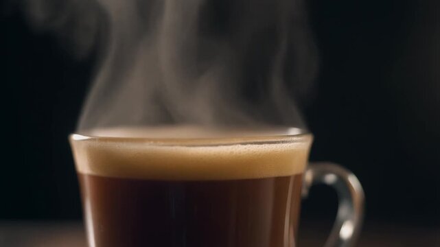 hot drink steam macro cinematic