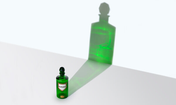Shadow of glycerine 
