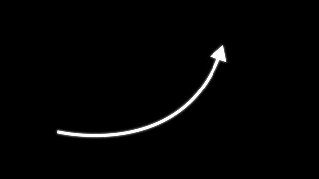 Rising financial data,. Market Recovery Concept. Business line animation, Business chart growth animation. business growth arrow and graph chart, Business analysis, improvement, business