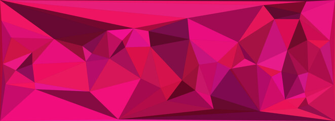 Vibrant Pink Low Poly Geometric Abstract Background Design © Makhon