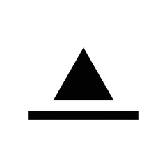 Fototapeta premium Black Upward Arrow Icon on White Background - Simple Geometric Symbol