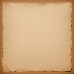 Fototapeta premium Aged Parchment Paper Sheet With Torn Edges On A Solid Brown Background
