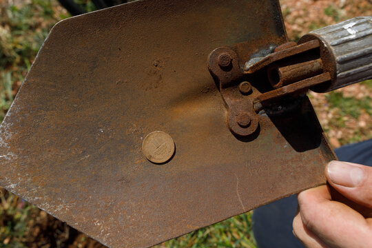 Old coin found during excavations