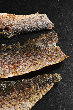 fine dining crispy fish skin 